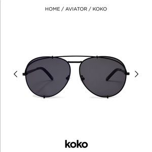 Koko Diff Sunglasses - black matte gray lenses